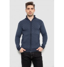 Кофта чоловіча на блискавці, колір синій, 161R1013