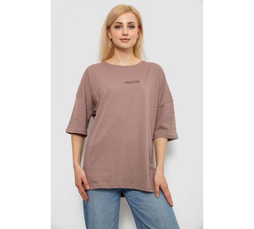 Футболка жіноча з принтом, колір мокко, 244R2021-5