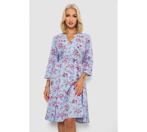 Сукня софт з принтом, колір блакитний, 230R0032-5