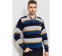 Светр-обманка чоловічий, колір сіро-синій, 161R901