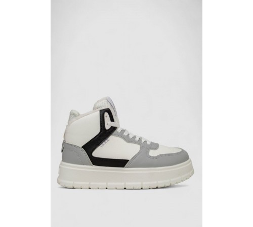 Кроссовки женские на меху, цвет серо-белый, 248RMB09