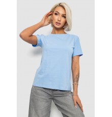 Футболка жіноча однотонна, колір блакитний, 204R3333