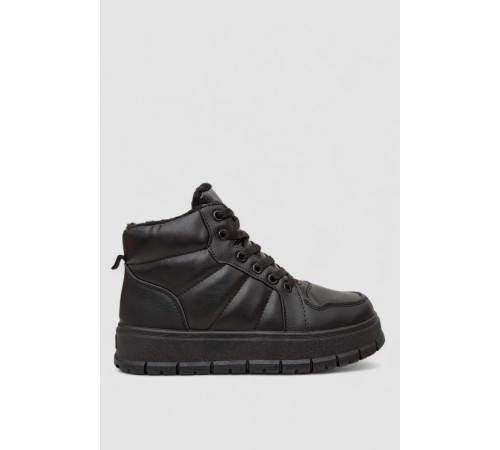 Кросівки жіночі зимові на хутрі, колір чорний, 248RMB02