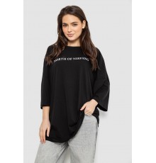 Футболка женская с принтом, цвет черный, 244R3013