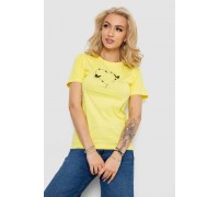 Футболка женская с принтом, цвет желтый, 238R559