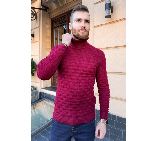 Светр чоловічий, колір бордовий, 161R602