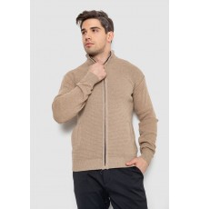 Кофта чоловіча на блискавці з кишенями, колір бежевий, 161R1053