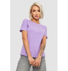 Футболка женская однотонная, цвет сиреневый, 204R3333