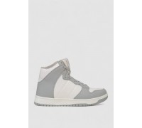 Кроссовки женские зимние на меху, цвет бело-серый, 248RH1060