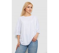 Футболка женская однотонная, цвет белый, 244R2023