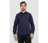 Сорочка чоловіча однотонна з принтом, колір синій, 186R2025