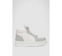 Кроссовки женские зимние на меху, цвет серо-белый, 248RMB02