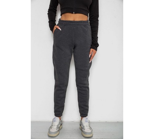Спортивні штани жіночі на флісі, колір сірий, 238R57828-1