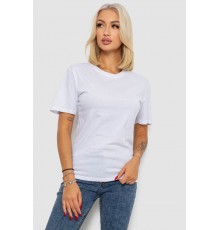 Футболка женская однотонная, цвет белый, 238R112