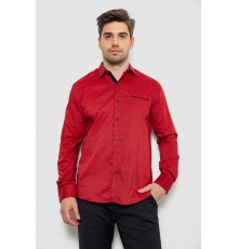 Сорочка чоловіча з принтом, колір червоний, 214R7166