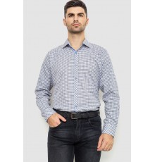 Сорочка чоловіча в клеку байкова, колір сіро-білий, 214R39-33-007