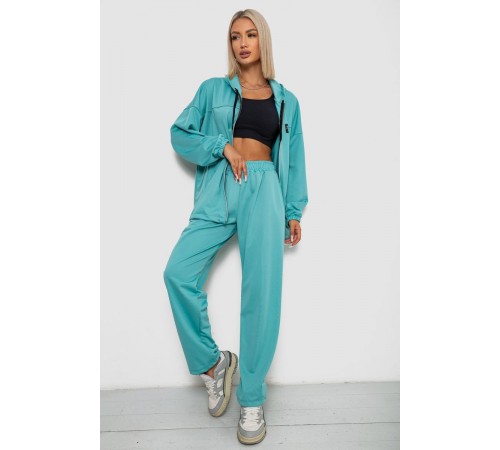 Спортивный костюм женский, цвет бирюзовый, 238R114-2