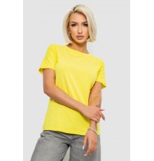 Футболка жіноча однотонна, колір жовтий, 204R3333