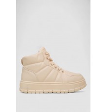 Кросівки жіночі зимові на хутрі, колір бежевий, 248RMB02