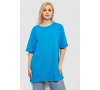 Футболка женская однотонная, цвет бирюзовый, 244R2024-5