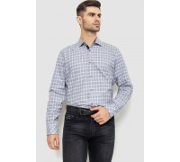 Сорочка чоловіча в клітку, колір сіро-білий, 214R113-35-193