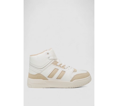 Кросівки жіночі зимові на хутрі, колір біло-бежевий, 248RAD500