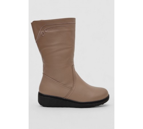 Сапоги женские зимние на меху, цвет бежевый, 243RY2001