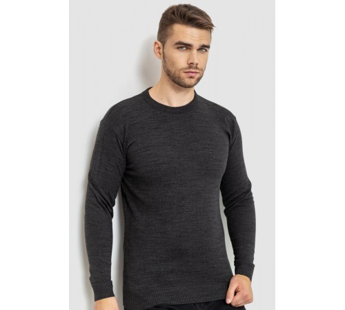Светр чоловічий однотонний, колір темно-сірий, 161R1770-1
