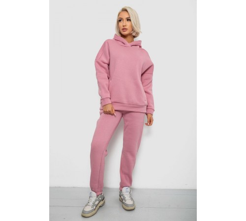 Спортивний костюм жіночий на флісі, колір пудровий, 247R2040