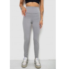 Лосини однотонні у рубчик утеплені на флісі, колір сірий, 238R605 Лосини однотонні у рубчик утеплені на флісі, колір сірий, 238R605