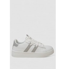 Кросівки жіночі шкіра, колір біло-сірий, 248RJH900-10