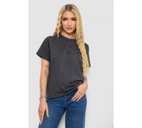 Футболка женская однотонная, цвет темно-серый, 238R111