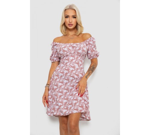 Платье софт с принтом, цвет пудровый, 230R0105