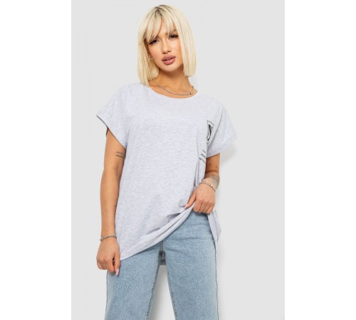 Футболка женская с принтом, цвет серый, 244R2430