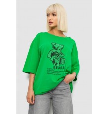 Футболка жіноча з принтом, колір зелений, 244R2029-5