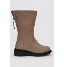 Чоботи жіночі зимові на хутрі, колір бежевий, 243RY212