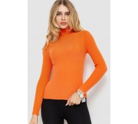 Стильный женский гольф в рубчик, цвет оранжевый, 204R001