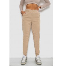 Спортивні штани жіночі на флісі, колір бежевий, 238R57013