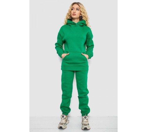 Спортивний костюм жіночий на флісі, колір зелений, 102R7711