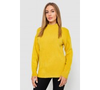 Свитер женский шерстяной, цвет горчичный, 244R0390