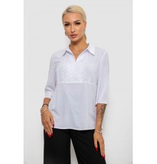 Блуза однотонна, колір білий, 230R70-1