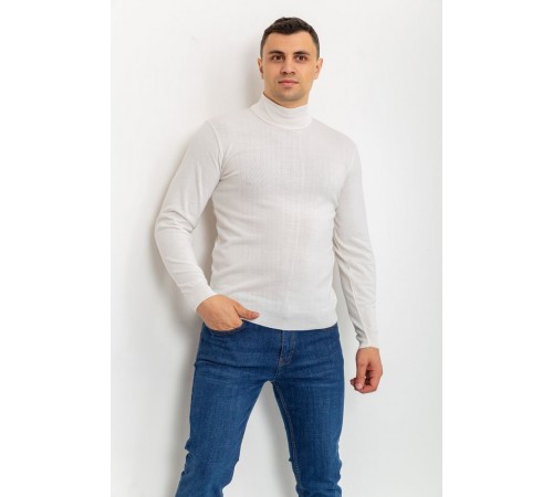 Свитер мужской однотонный, цвет белый, 161R1770