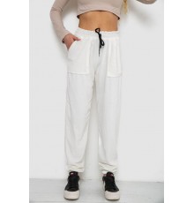 Штани жіночі велюрові, колір молочний, 238R58168