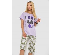 Пижама женская с принтом, цвет сиреневый, 243R3755