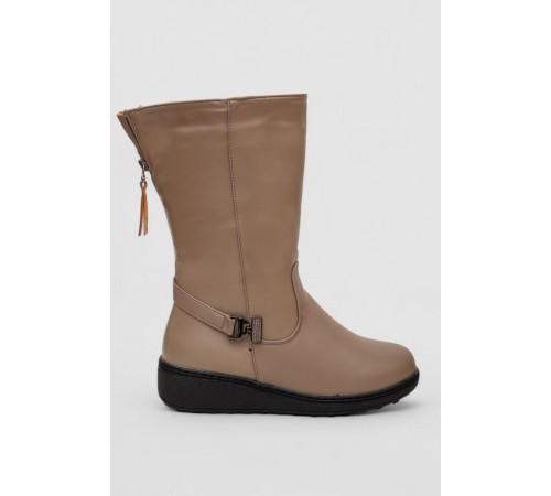 Чоботи жіночі зимові на хутрі, колір бежевий, 243RY205