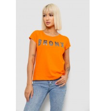 Футболка женская с принтом, цвет оранжевый, 244R2038