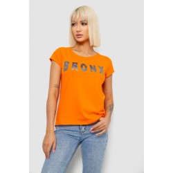 Футболка женская с принтом, цвет оранжевый, 244R2038