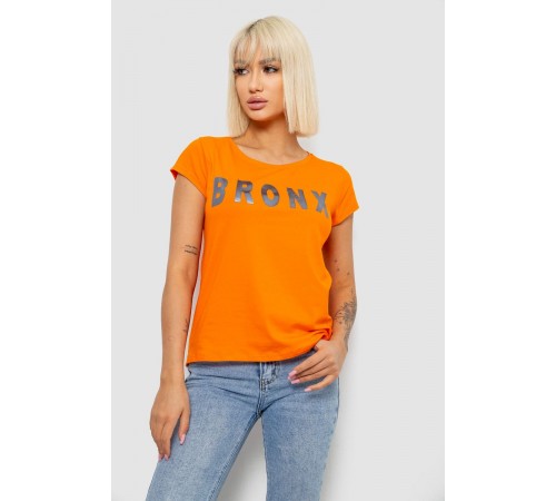 Футболка женская с принтом, цвет оранжевый, 244R2038