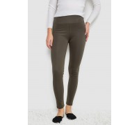 Лосины утепленные на флисе, цвет темно-оливковый, 243R051