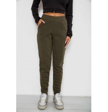 Спортивні штани жіночі на флісі, колір хакі, 238R57013